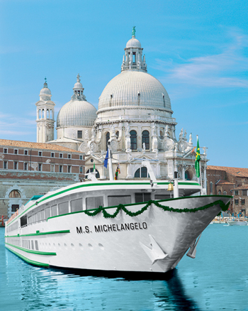 Michelangelo motor ship cruisin in Venice